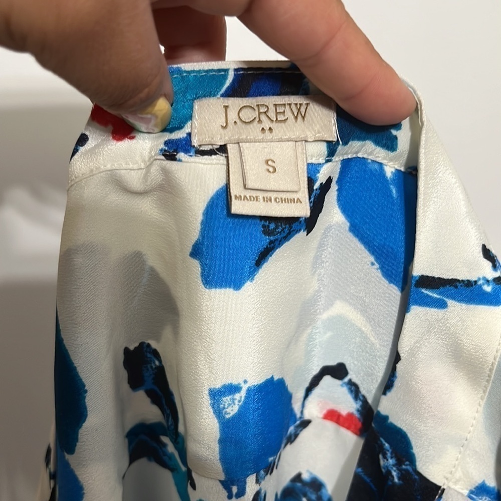 J Crew Printed Drapey Sleeveless Top Size S - Picture 6 of 6